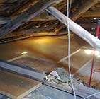High thermal insulation attic with fiber wood FiberTherm