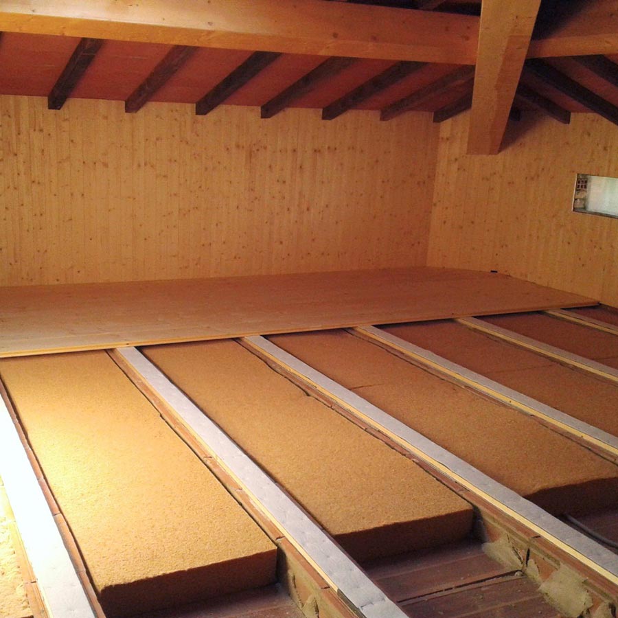 Flexible fiber wood FiberTherm Flex density 60kg/mc floor insulation