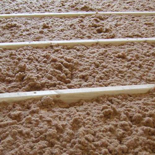 Loose fiber wood Zell cavietes insulation
